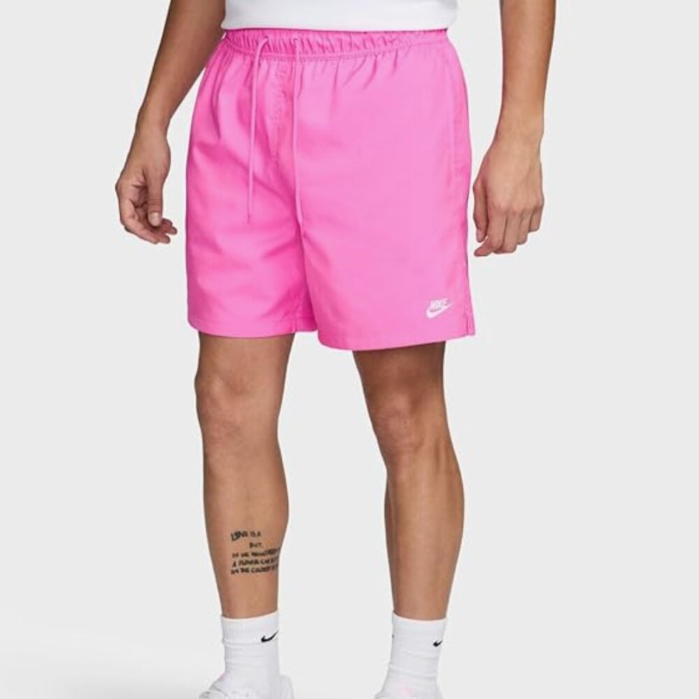 Nike Club Men's Woven Flow Shorts Pink/White